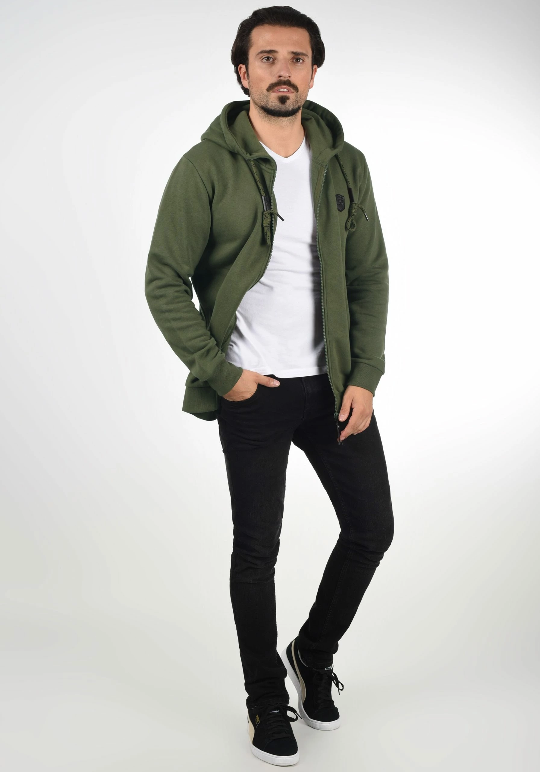Indicode Jeans Sweatvesten Met Capuchon Sweatvest Heren Groen 5 Indicode Jeans Sweatvesten Met Capuchon Sweatvest Heren Groen - Afbeelding 3