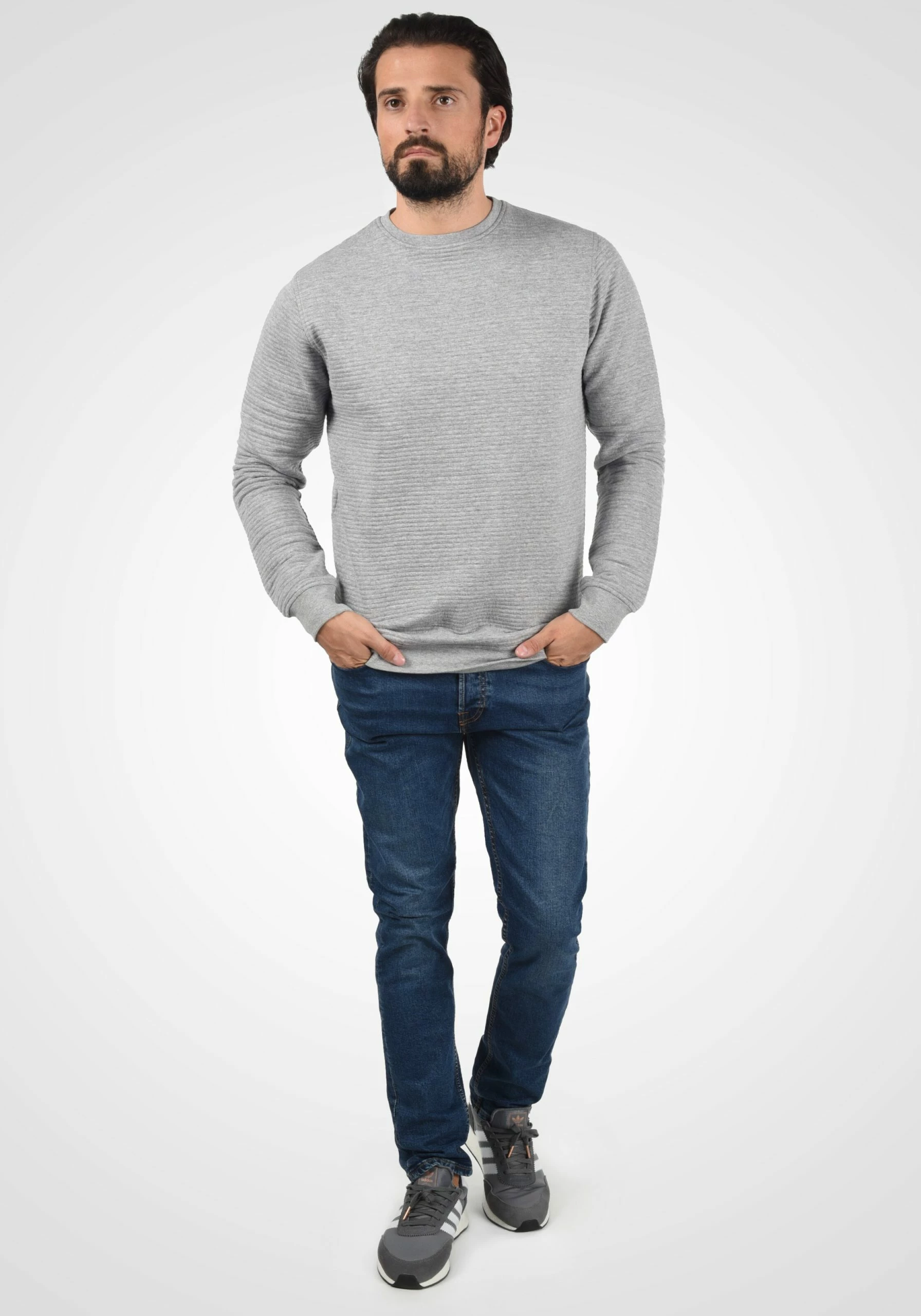 Indicode Jeans Sweatshirts Sweatshirt Bronn Heren Grijs 5 Indicode Jeans Sweatshirts Sweatshirt Bronn Heren Grijs - Afbeelding 3