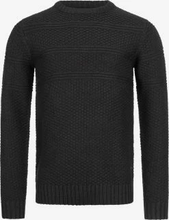 Indicode Jeans Crewneck Truien Trui Mirek Heren Zwart