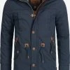 Indicode Jeans Parkas Winterparka Barge Heren Donkerblauw