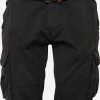 Indicode Jeans Cargo Shorts Regular Cargobroek Monroe Heren Zwart