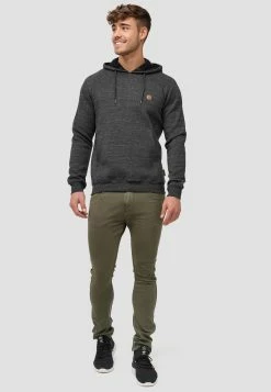 Indicode Jeans Hoodies Sweatshirt Heren Zwart Gemêleerd -Indicode Jeans Verkoop 2023 e18cb68a44d361fe2e74e9004b783632
