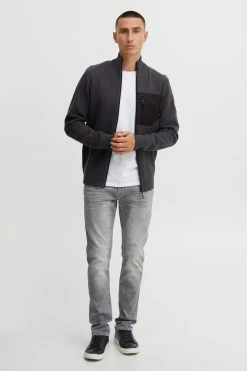 Indicode Jeans Vesten Gebreid Vest Heren Antraciet -Indicode Jeans Verkoop 2023 e254b3a2f145254575157c02f19dd989