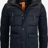 Indicode Jeans Winterjassen Winterjas Krem Heren Navy