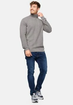 Indicode Jeans Coltruien Trui Saini Heren Grijs Gemêleerd -Indicode Jeans Verkoop 2023 e7a697bfa863537da44e0a5796abd938