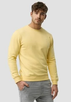 Indicode Jeans Sweatshirts Sweatshirt Holt Heren Geel -Indicode Jeans Verkoop 2023 ecc109b9215055801a95665a4f013377