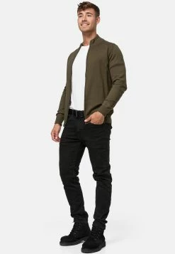 Indicode Jeans Vesten Gebreid Vest Lau Heren Kaki -Indicode Jeans Verkoop 2023 eed5cec407d4c3ca99c5cea70eae98e8