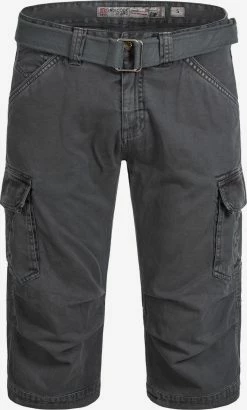 Indicode Jeans Cargo Shorts Regular Cargobroek Nicolas Heren Donkergrijs