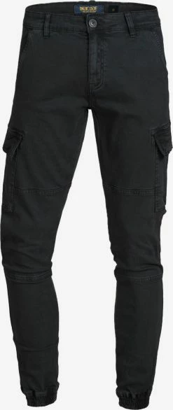 Indicode Jeans Cargobroeken Tapered Cargobroek August Heren Zwart