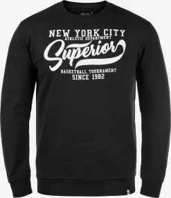 Indicode Jeans Sweatshirts Sweatshirt Galilero Heren Zwart