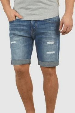 Indicode Jeans Denim Shorts Regular Broek Hallow Heren Blauw / Lichtblauw