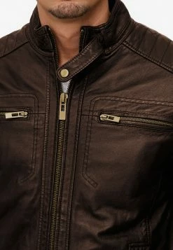 Indicode Jeans Leren Jassen Tussenjas Germo Heren Bruin -Indicode Jeans Verkoop 2023 f4eb6296a00d2f842c86e6176abef670