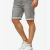 Indicode Jeans Denim Shorts Regular Jeans Lonar Heren Lichtgrijs