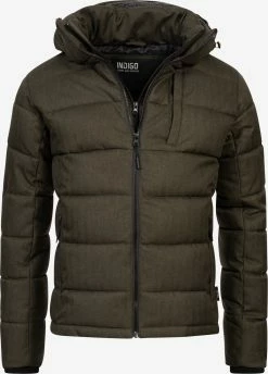 Indicode Jeans Winterjassen Winterjas Hebert Heren Olijfgroen