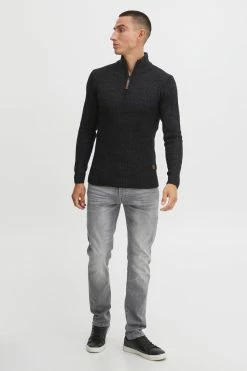 Indicode Jeans Coltruien Trui Idvalero Heren Zwart -Indicode Jeans Verkoop 2023 fd3ed3a5a5dc4179ca5f264d564bc057